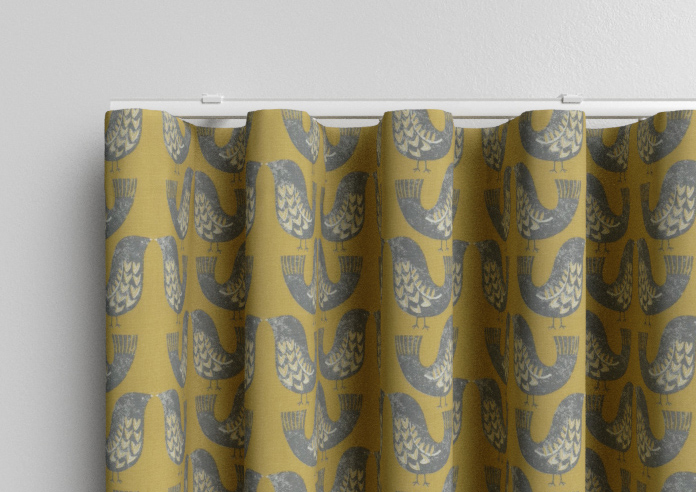 Scandi Birds, Mustard - Made to Measure Curtains - Image 13